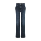 Haikure Blue Cotton Flared Jeans - Zeiniez
