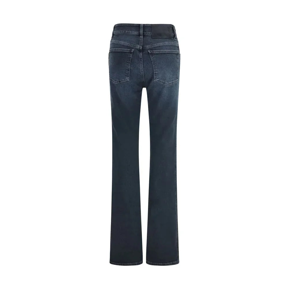 Haikure Blue Cotton Flared Jeans - Zeiniez