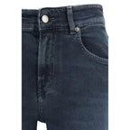Haikure Blue Cotton Flared Jeans - Zeiniez