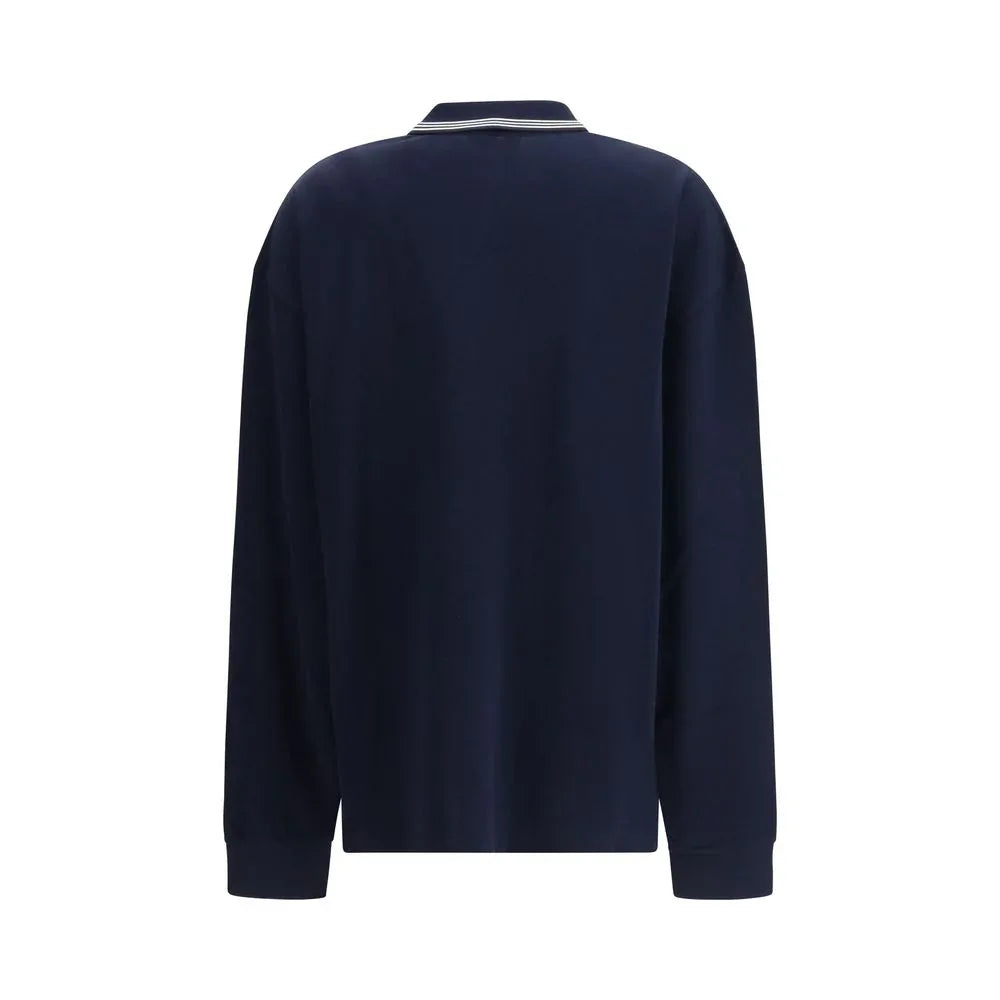 Miu Miu Blue Cotton Polo Shirt - Zeiniez