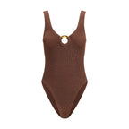 Hunza G Brown Polyamide One-Piece Swimsuit - Zeiniez