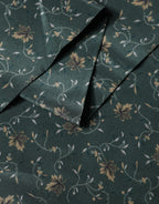 Dolce & Gabbana Green Silk Floral Pattern Fringed 135cm X 16cm Scarf - Zeiniez