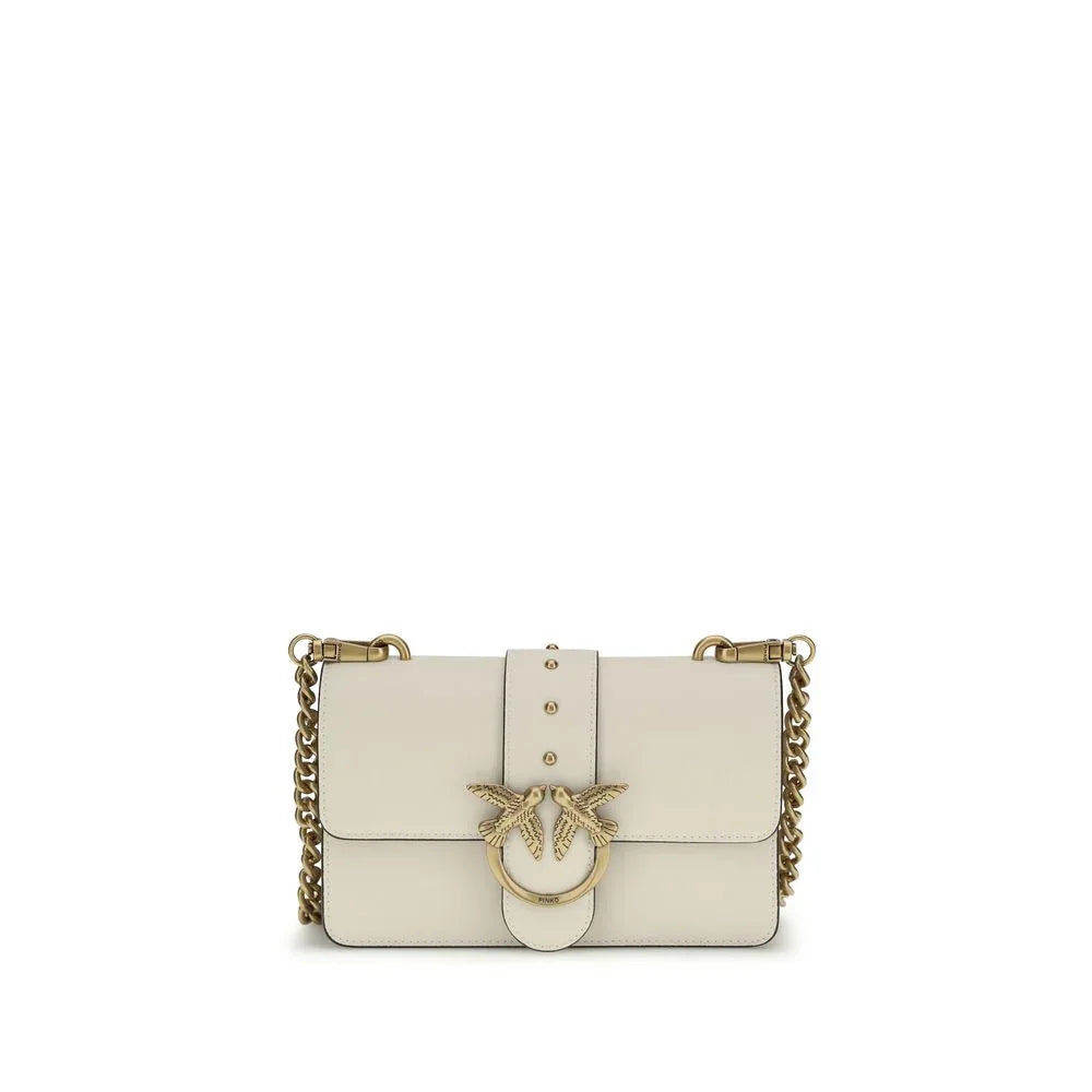 PINKO Beige Calf Leather Bos Taurus Shoulder Bag - Zeiniez