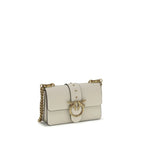 PINKO Beige Calf Leather Bos Taurus Shoulder Bag - Zeiniez