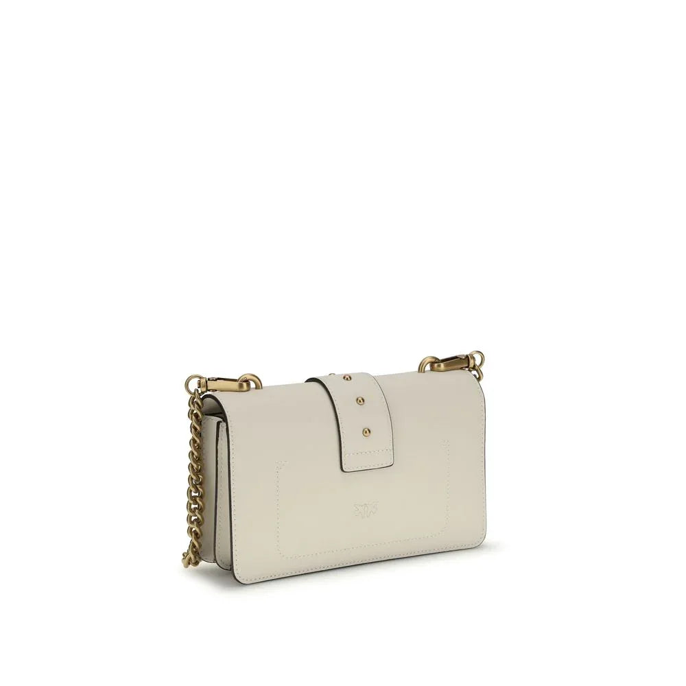 PINKO Beige Calf Leather Bos Taurus Shoulder Bag - Zeiniez