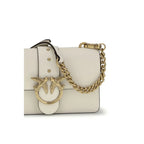 PINKO Beige Calf Leather Bos Taurus Shoulder Bag - Zeiniez