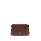 PINKO Brown Calf Leather Bos Taurus Shoulder Bag - Zeiniez