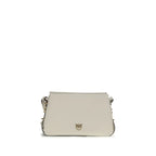 PINKO White Calf Leather Bos Taurus Shoulder Bag - Zeiniez