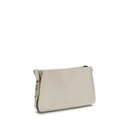 PINKO White Calf Leather Bos Taurus Shoulder Bag - Zeiniez
