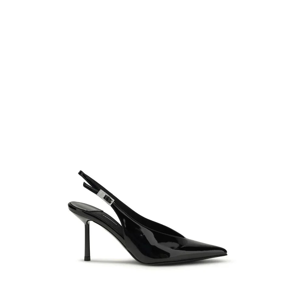 LE SILLA Black Calf Leather Bos Taurus High Heel Pumps - Zeiniez