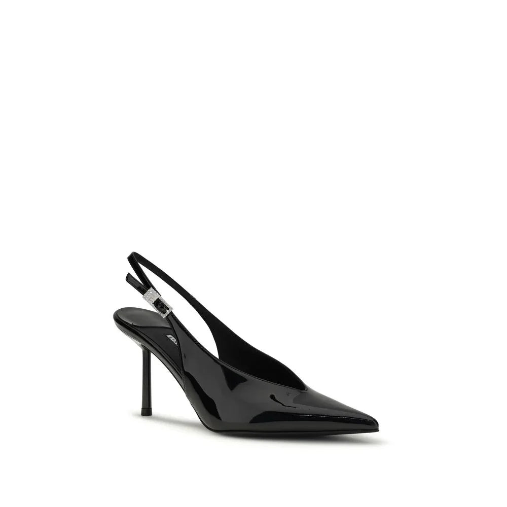 LE SILLA Black Calf Leather Bos Taurus High Heel Pumps - Zeiniez