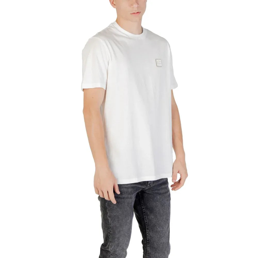 Armani Exchange White Cotton T-Shirt - Zeiniez
