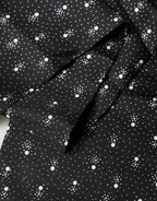 Dolce & Gabbana Black White Silk Dotted Print Foulard 140cm X 15cm Scarf - Zeiniez