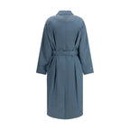 Fendi Blue Cotton Coat - Zeiniez