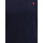 Ami Paris Blue Merino Wool Sweatshirt