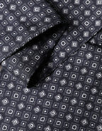 Dolce & Gabbana Black Silk Geometric Fringe Wrap Foulard 136cm X 15cm Scarf - Zeiniez