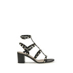Valentino Garavani Black Calf Leather Bos Taurus Platform Sandals - Zeiniez