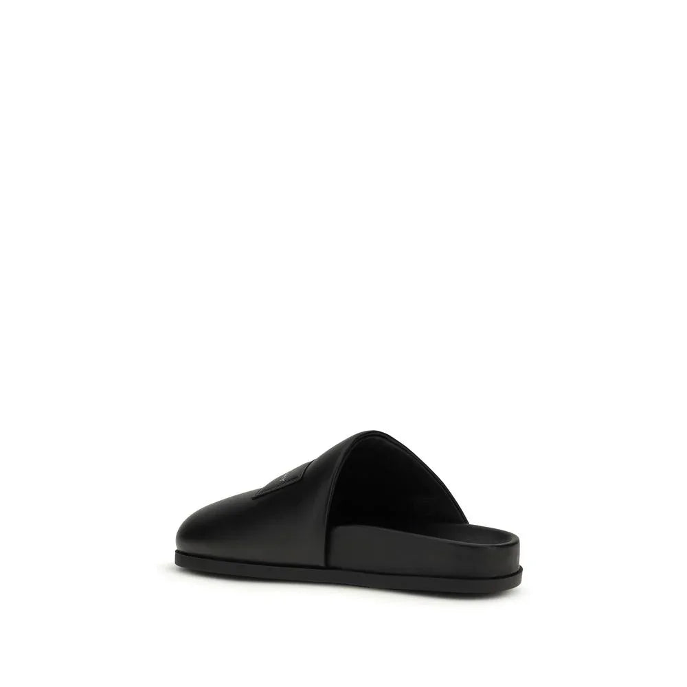 Givenchy Black Calf Leather Bos Taurus Mules - Zeiniez
