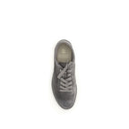 Brunello Cucinelli Gray Calf Leather Bos Taurus Low Top Sneakers