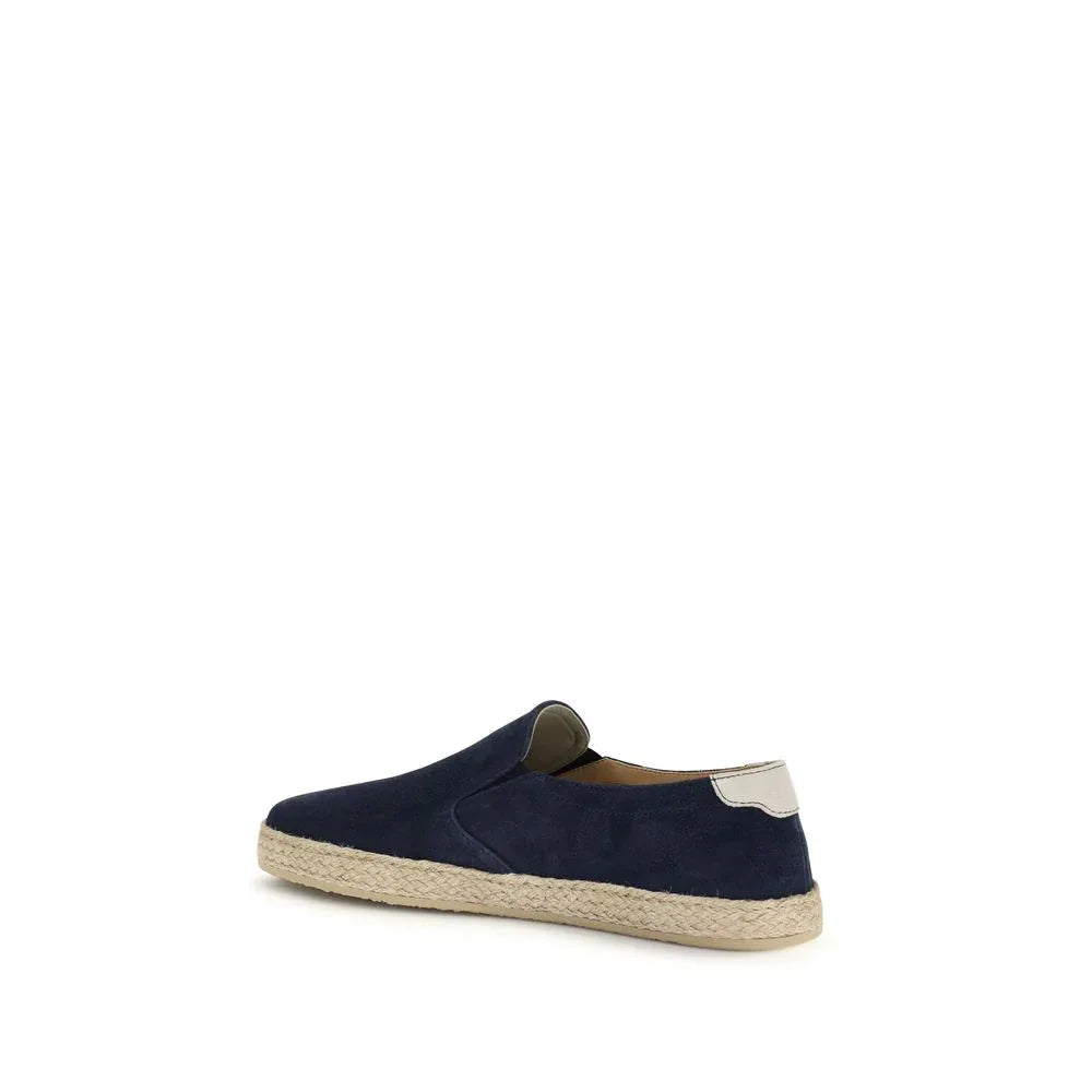 Brunello Cucinelli Blue Calf Leather Bos Taurus Espadrilles - Zeiniez