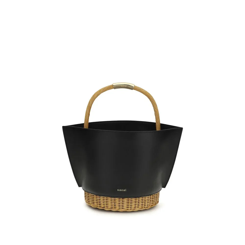 Sacai Black Calf Leather Bos Taurus Shoulder Bag - Zeiniez