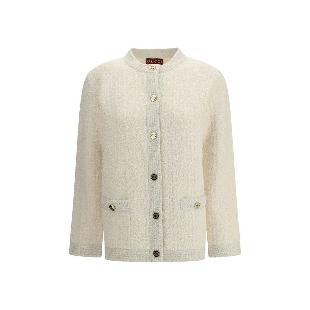 Gucci Beige Wool Cardigan - Zeiniez