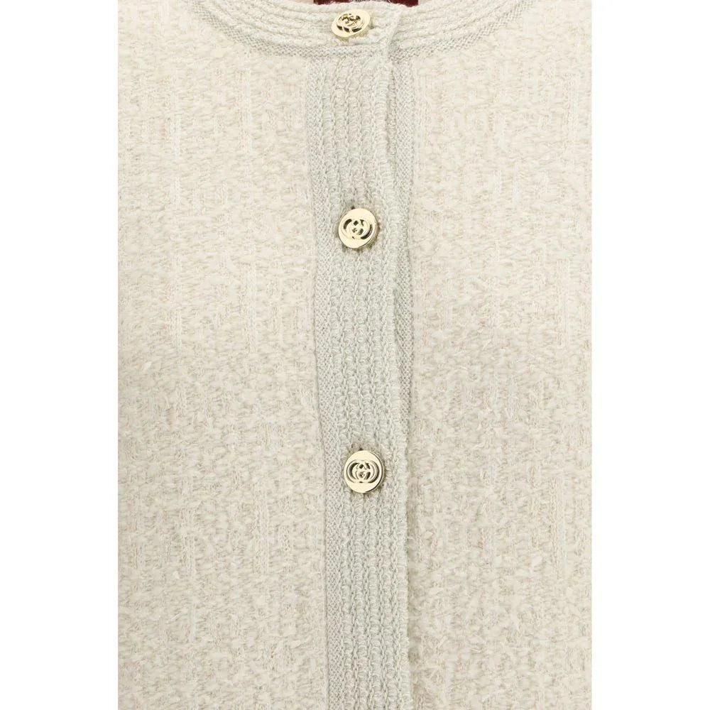 Gucci Beige Wool Cardigan - Zeiniez