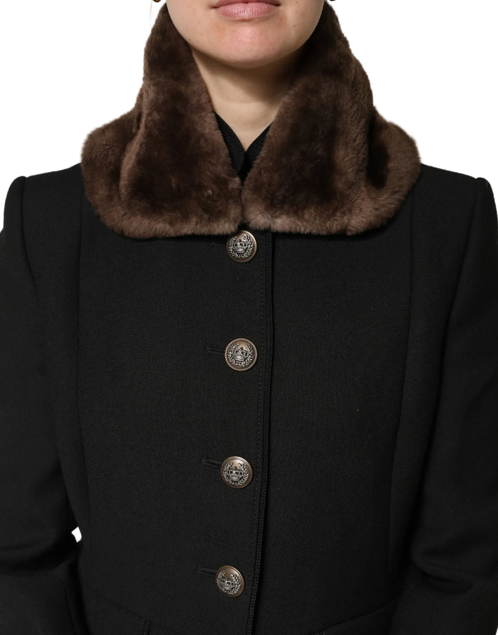 Dolce & Gabbana Brown Fur Shoulder Collar Neck Wrap 60cm x 14cm Scarf - Zeiniez