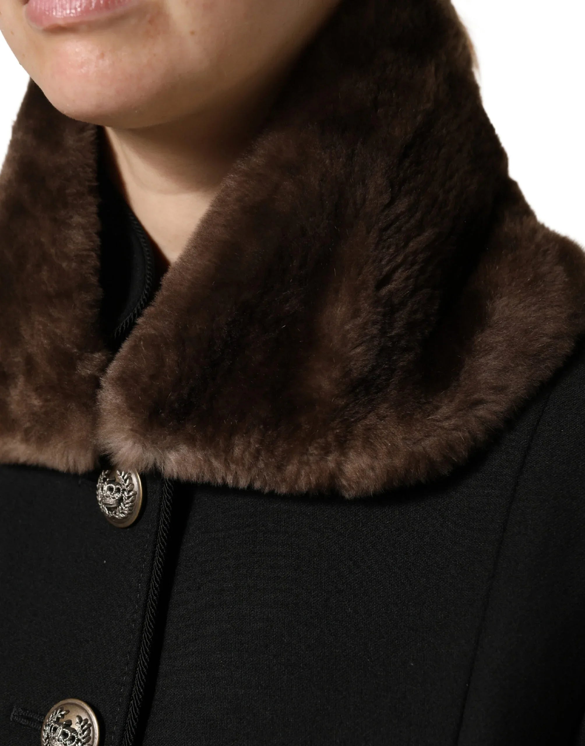 Dolce & Gabbana Brown Fur Shoulder Collar Neck Wrap 60cm x 14cm Scarf - Zeiniez