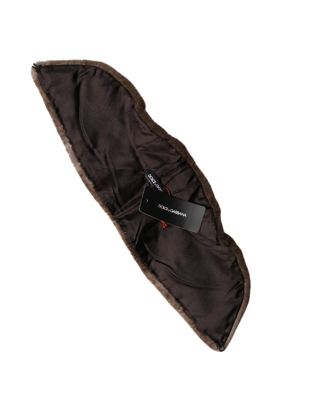 Dolce & Gabbana Brown Fur Shoulder Collar Neck Wrap 60cm x 14cm Scarf - Zeiniez