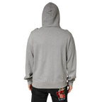 Dolce & Gabbana Gray Cotton Hooded Sweatshirt Sweater - Zeiniez