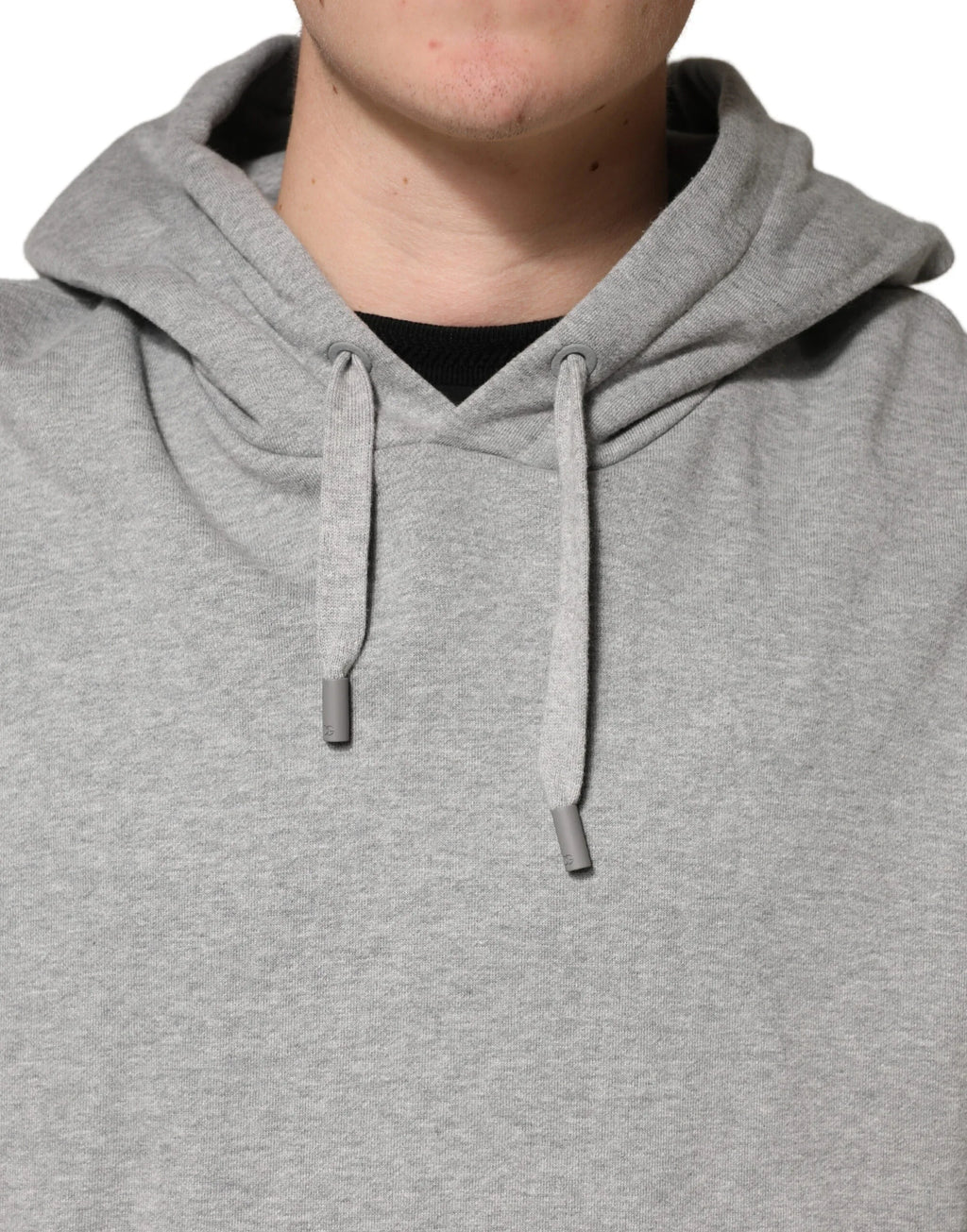 Dolce & Gabbana Gray Cotton Hooded Sweatshirt Sweater - Zeiniez