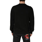 Dolce & Gabbana Sweater Black Cotton Crewneck Sweatshirt - Zeiniez