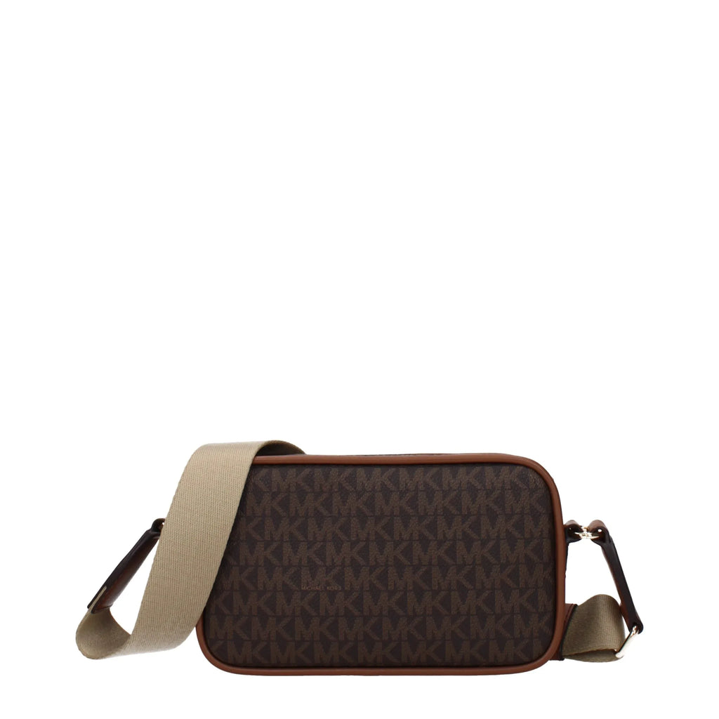 Michael Kors Brown Fabric Crossbody Bag - Zeiniez