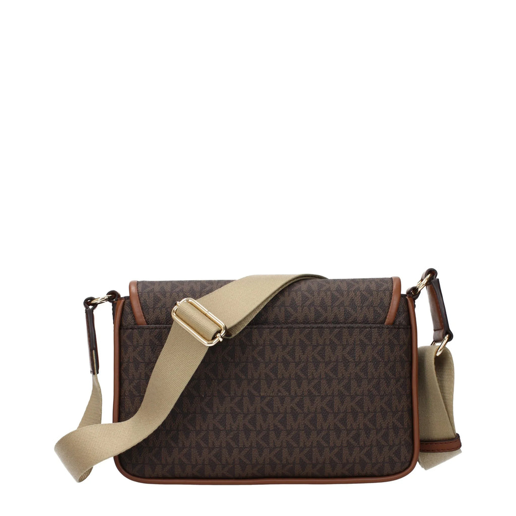 Michael Kors Brown Fabric Crossbody Bag - Zeiniez