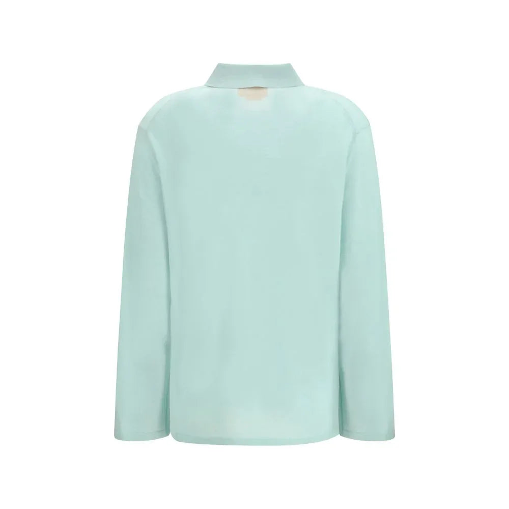 Guest in Residence Blue Cashmere Dress Shirt - Zeiniez