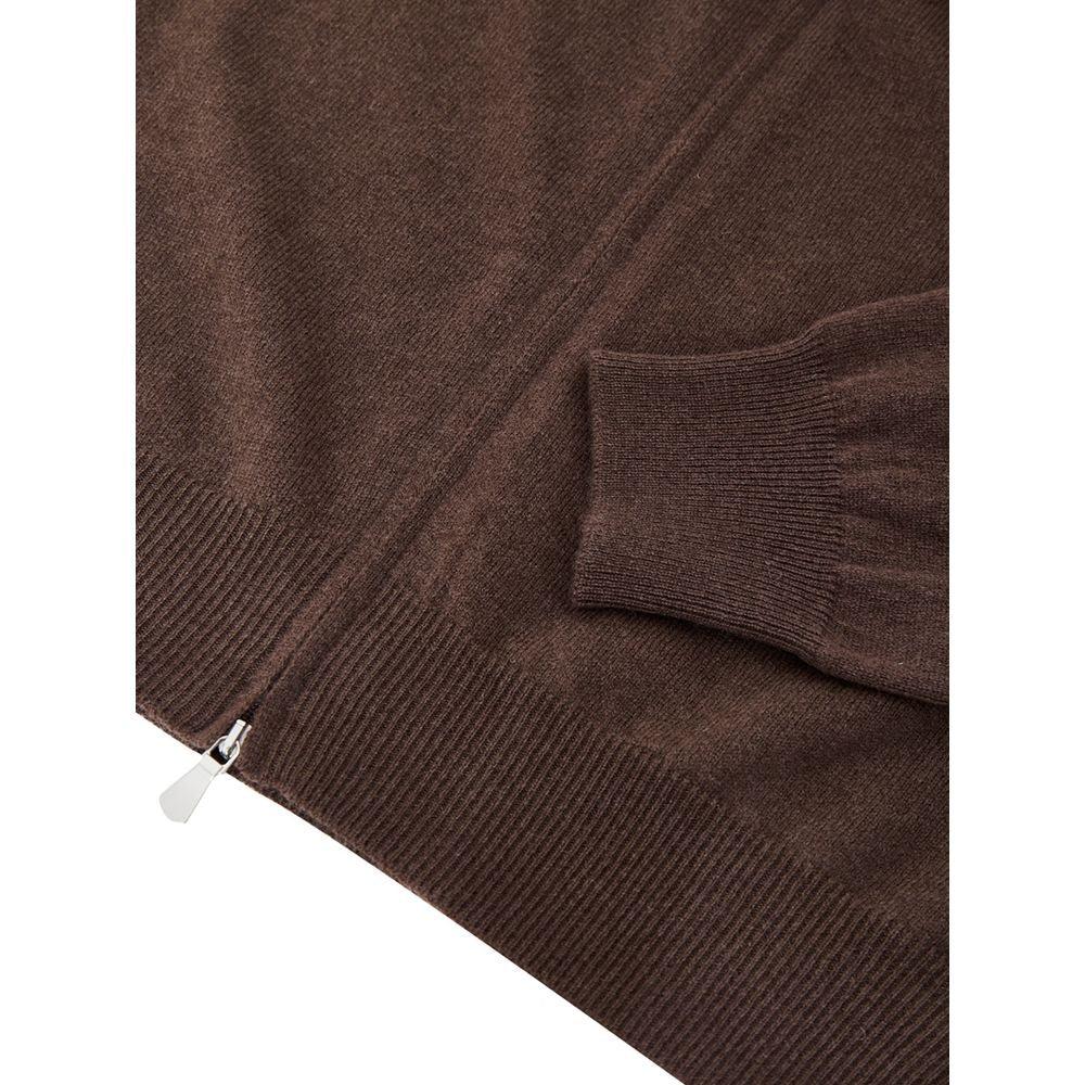 Gran Sasso Brown Wool Cardigan - Zeiniez