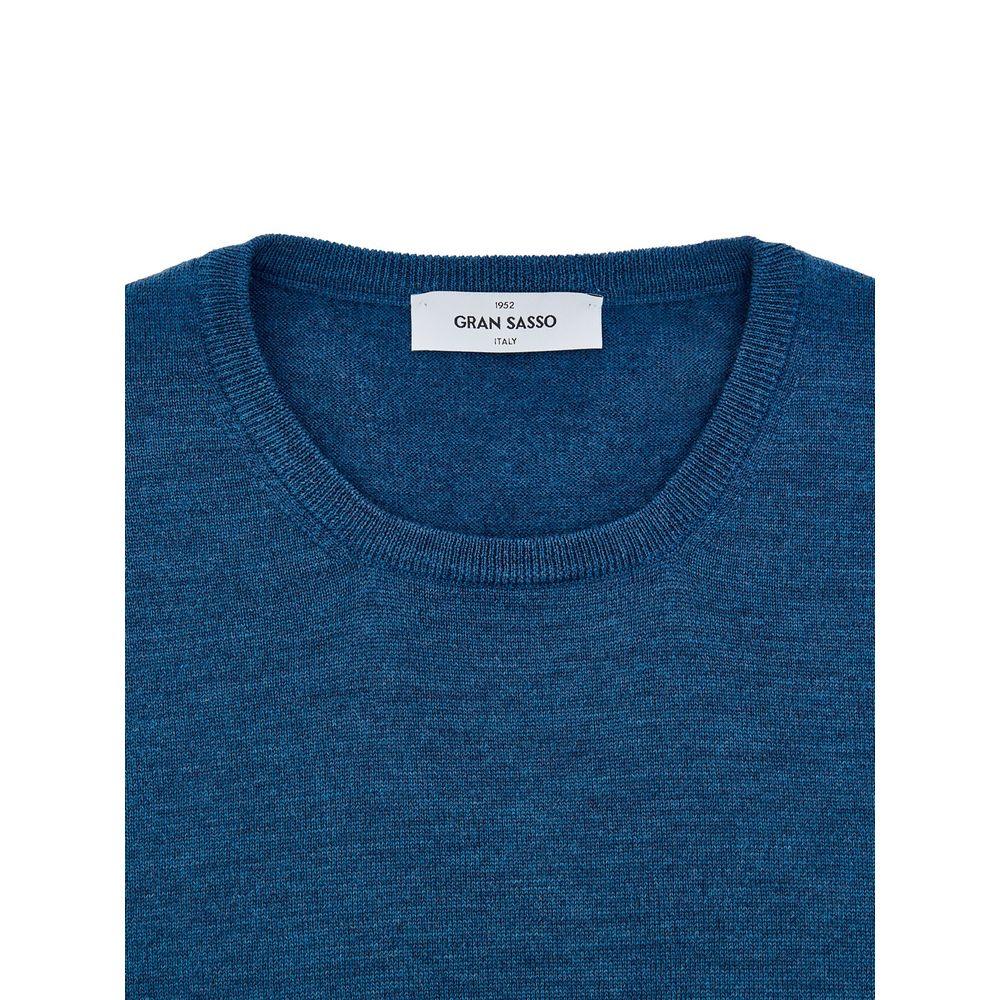 Gran Sasso Blue Wool Sweatshirt - Zeiniez