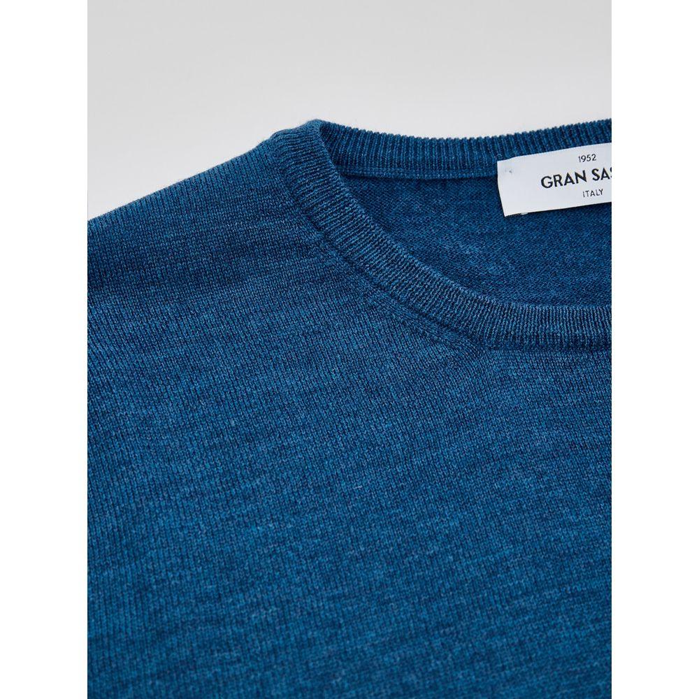 Gran Sasso Blue Wool Sweatshirt - Zeiniez