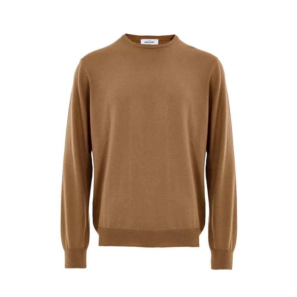 Gran Sasso Brown Wool Sweatshirt - Zeiniez