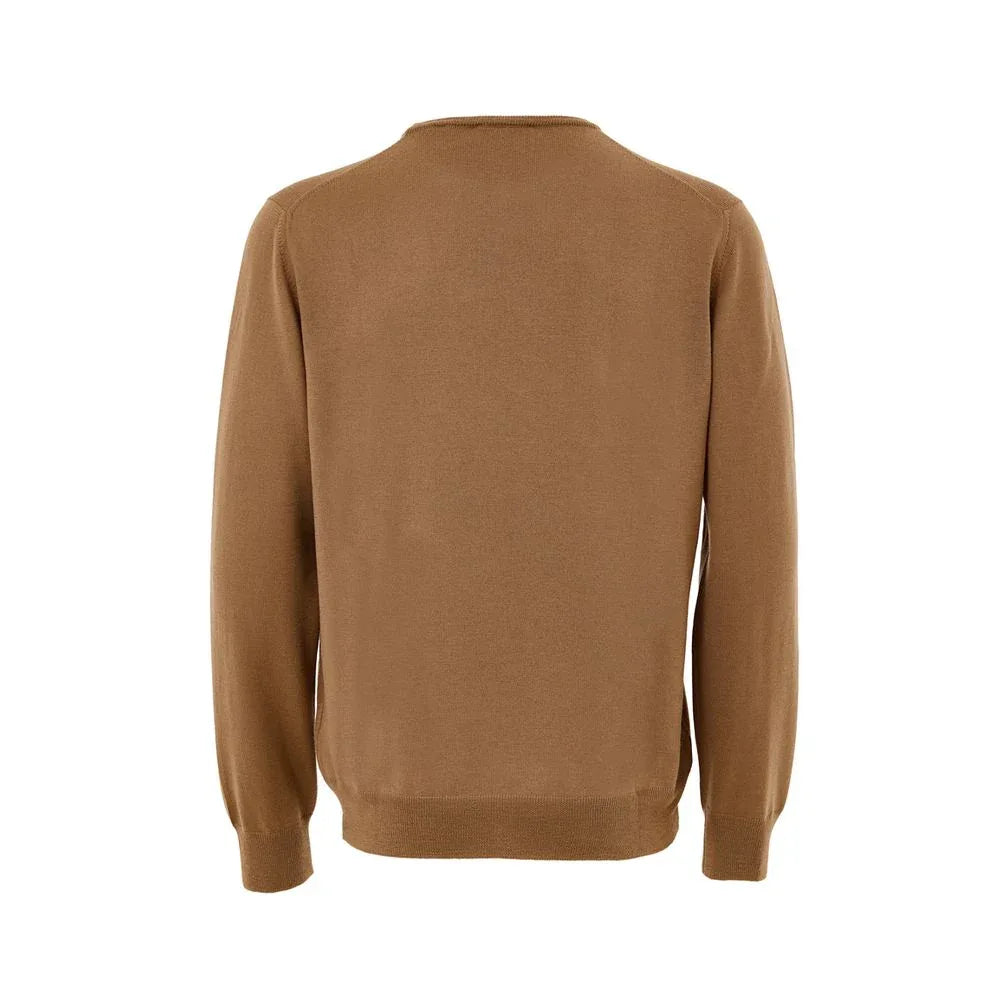 Gran Sasso Brown Wool Sweatshirt - Zeiniez