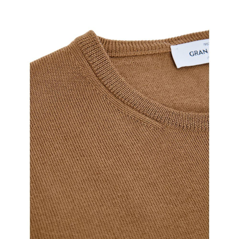 Gran Sasso Brown Wool Sweatshirt - Zeiniez
