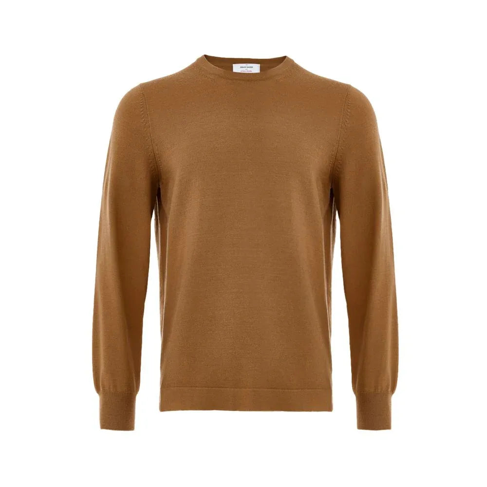 Gran Sasso Brown Wool Sweatshirt - Zeiniez