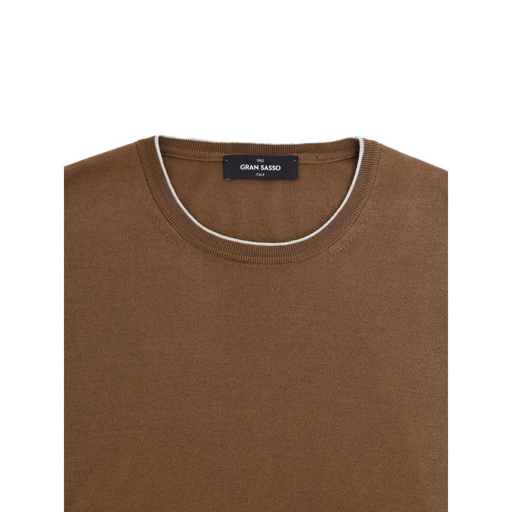 Gran Sasso Brown Silk Sweatshirt - Zeiniez