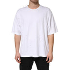 Dolce & Gabbana White Cotton Crewneck Short Sleeve T-Shirt - Zeiniez