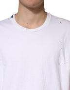 Dolce & Gabbana White Cotton Crewneck Short Sleeve T-Shirt - Zeiniez