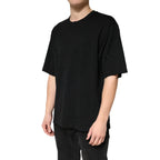 Dolce & Gabbana Black Cotton Crewneck Short Sleeve T-Shirt - Zeiniez