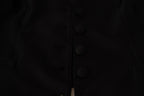 Dolce & Gabbana Solid Black Silk Sleeveless Waistcoat Vest Top