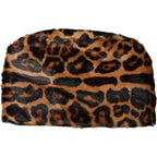 Dolce & Gabbana Brown Leopard Fur Women Bucket Capello Hat - Zeiniez