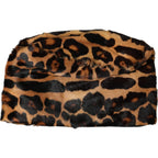 Dolce & Gabbana Brown Leopard Fur Women Bucket Capello Hat - Zeiniez